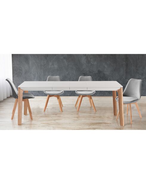4 Chaises kiki grises - 83x48x56 cm