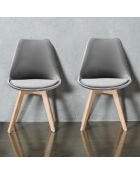 4 Chaises kiki grises - 83x48x56 cm