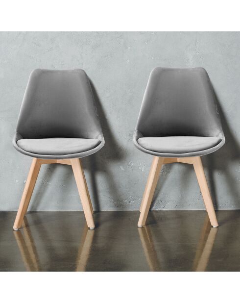 4 Chaises kiki grises - 83x48x56 cm