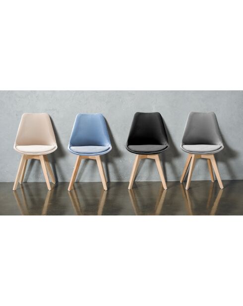 4 Chaises kiki grises - 83x48x56 cm