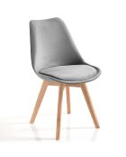 4 Chaises kiki grises - 83x48x56 cm
