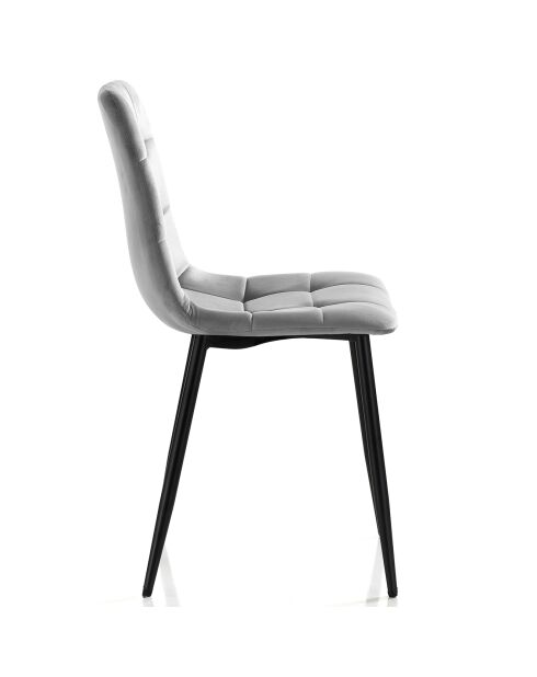 4 Chaises faffy grises - 85x42x53 cm