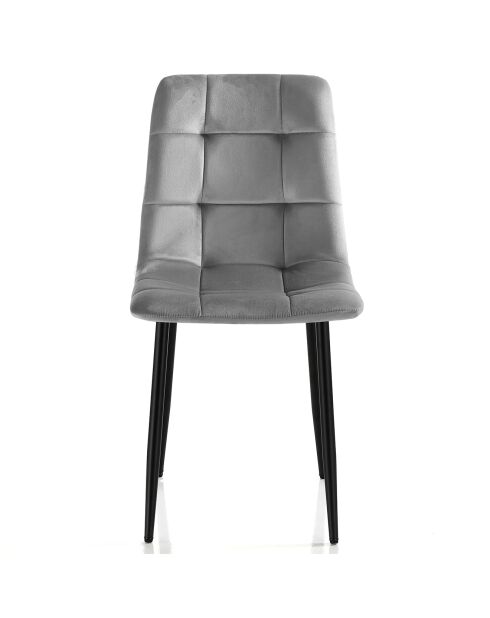 4 Chaises faffy grises - 85x42x53 cm