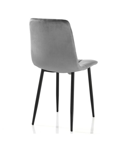 4 Chaises faffy grises - 85x42x53 cm