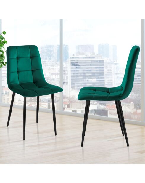 4 Chaises faffy vertes - 85x42x53 cm