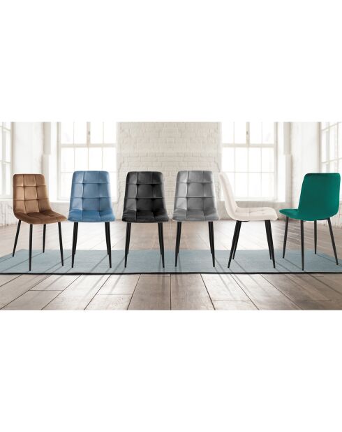 4 Chaises faffy vertes - 85x42x53 cm