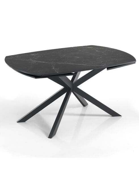 Table extensible aza 2 noire - 75x90x140/200 cm
