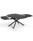 Table extensible aza 2 noire - 75x90x140/200 cm