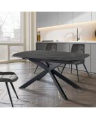Table extensible aza 2 noire - 75x90x140/200 cm