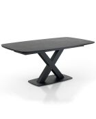 Table extensible alexa noire - 77x90x160/195/230 cm