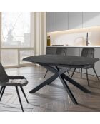 Table extensible aza 2 noire - 75x90x140/200 cm