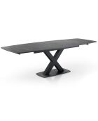 Table extensible alexa noire - 77x90x160/195/230 cm