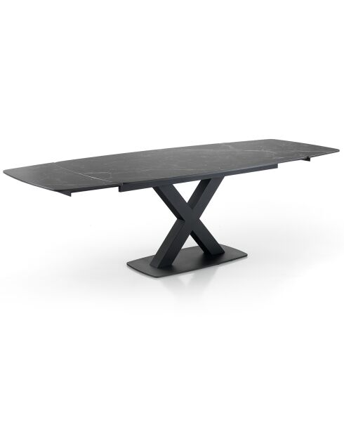 Table extensible alexa noire - 77x90x160/195/230 cm