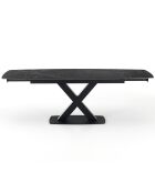 Table extensible alexa noire - 77x90x160/195/230 cm