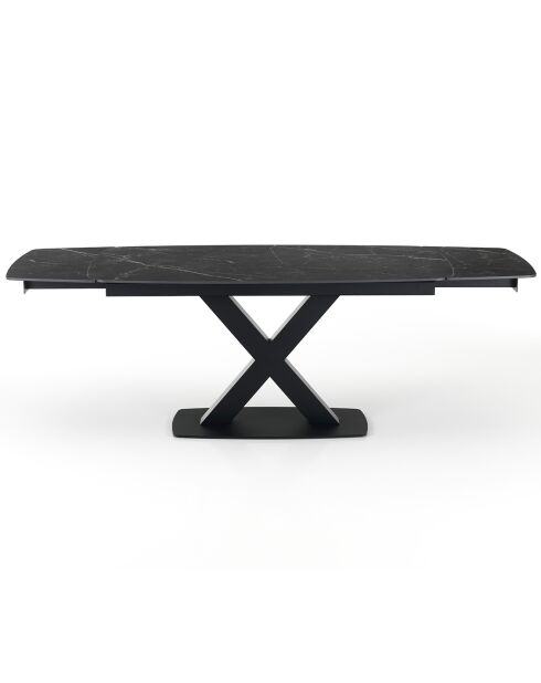 Table extensible alexa noire - 77x90x160/195/230 cm
