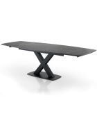 Table extensible alexa noire - 77x90x160/195/230 cm