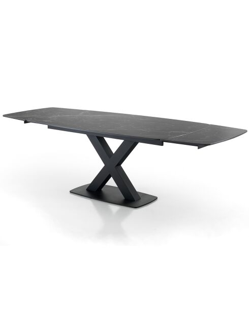 Table extensible alexa noire - 77x90x160/195/230 cm
