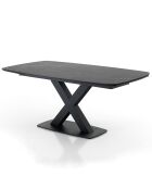 Table extensible alexa noire - 77x90x160/195/230 cm