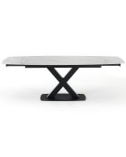 Table extensible alexa noir/marbré - 77x90x160/195/230 cm