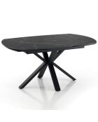 Table extensible zoe 2 noire - 75x90x140/175/210 cm