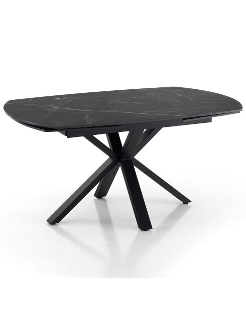 Table extensible zoe 2 noire - 75x90x140/175/210 cm