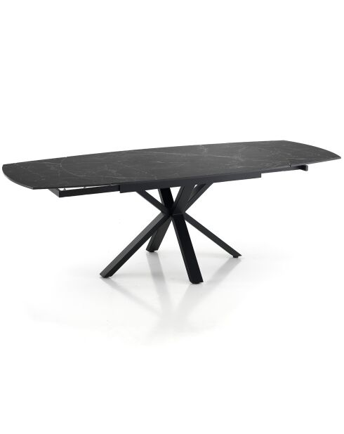 Table extensible zoe 2 noire - 75x90x140/175/210 cm