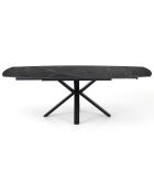 Table extensible zoe 2 noire - 75x90x140/175/210 cm