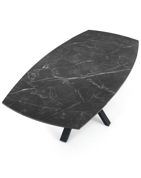 Table extensible zoe 2 noire - 75x90x140/175/210 cm