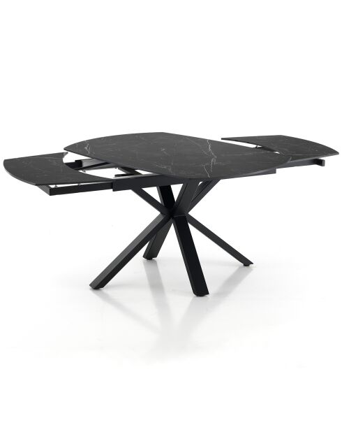 Table extensible zoe 2 noire - 75x90x140/175/210 cm