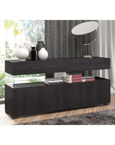 Buffet float 4a noir - 81x172x40 cm