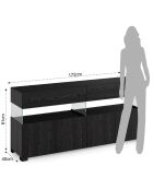 Buffet float 4a noir - 81x172x40 cm