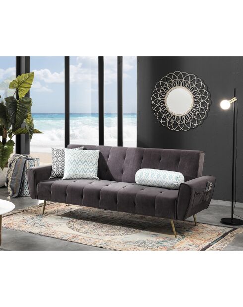 Canapé/ lit premier gris foncé - 210x80x80 cm