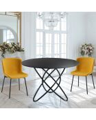 Table hula hoop ardesia noire