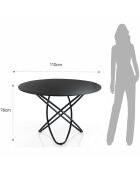 Table hula hoop ardesia noire
