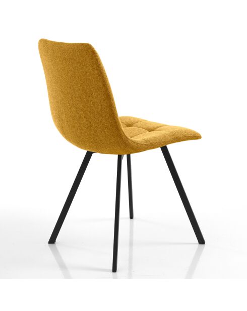 4 Chaises rembourrée new tania moutarde - 46x56x85 cm