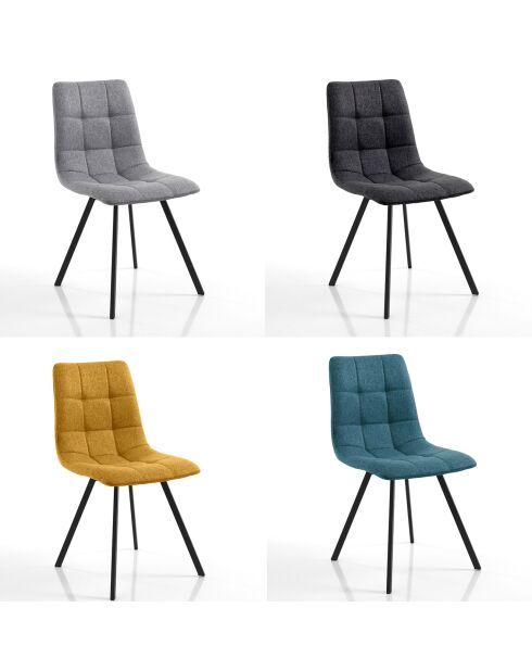 4 Chaises colorées tania multicolores - 46x56x85 cm