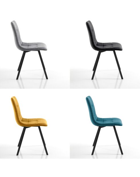 4 Chaises colorées tania multicolores - 46x56x85 cm