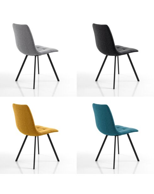 4 Chaises colorées tania multicolores - 46x56x85 cm