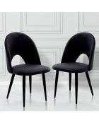 4 Chaises nail black noires - 87x48x54 cm