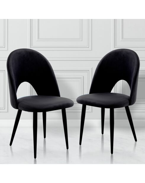 4 Chaises nail black noires - 87x48x54 cm