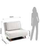 Fauteuil/ lit shift blanc - 100x85x80 cm