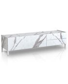 Meuble tv eddy marbre blanc - 42x160x40 cm