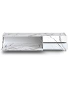 Meuble tv eddy marbre blanc - 42x160x40 cm