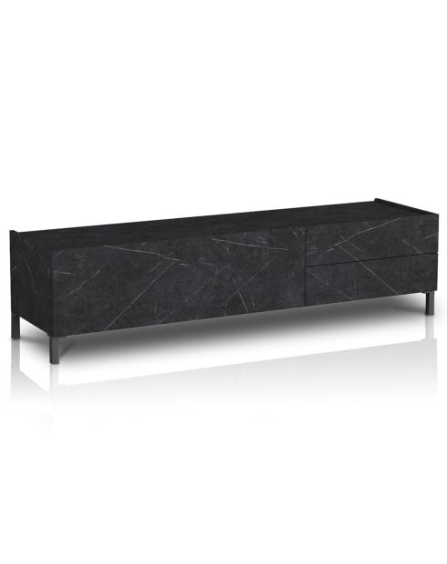 Meuble tv eddy marbre noir - 42x160x40 cm