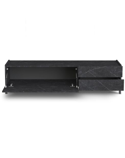Meuble tv eddy marbre noir - 42x160x40 cm
