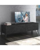 Meuble tv eddy marbre noir - 42x160x40 cm