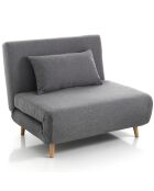 Fauteuil/ lit shift gris - 100x85x80 cm