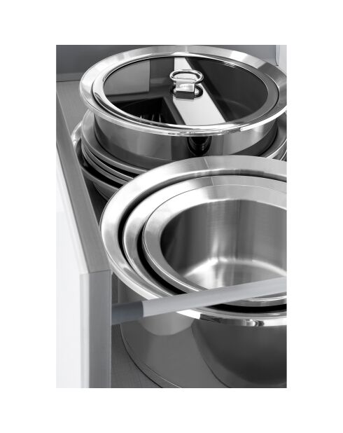 Sauteuse + couvercle + 2 anses amovible Ycône induction - D.24 cm