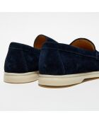 Mocassins en Velours de Cuir Jules marine