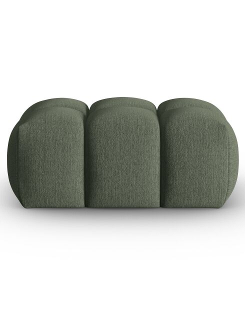 Pouf Lorella vert olive foncé - 85x60x40 cm